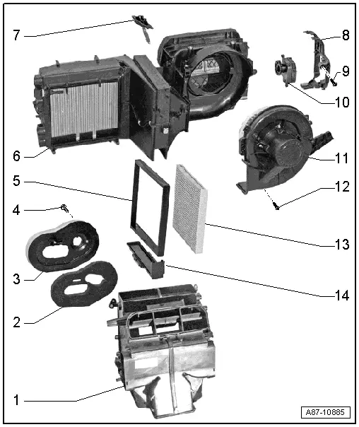 Audi Manuals > A1 > Heating, ventilation, air conditioning