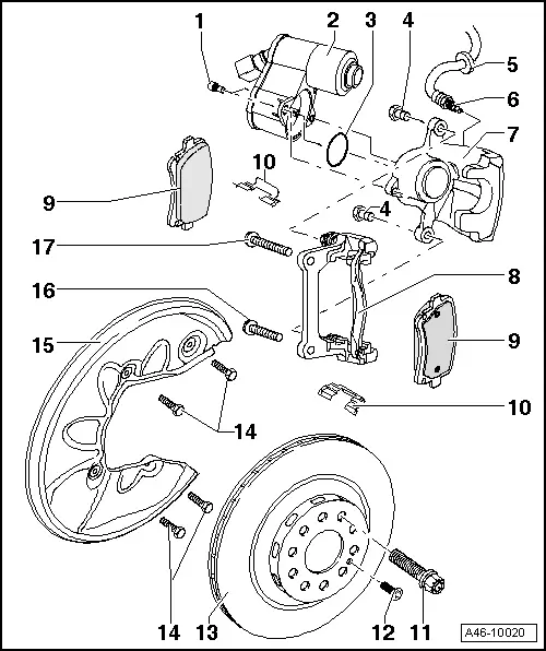 Audi Manuals > A5 > Brake system > Brake, brake mechanics