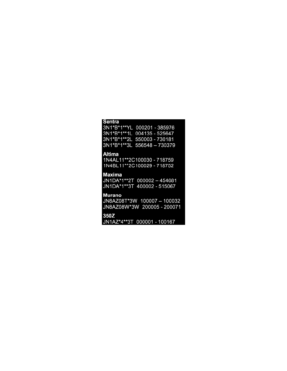 2003 Nissan altima technical service bulletins #6