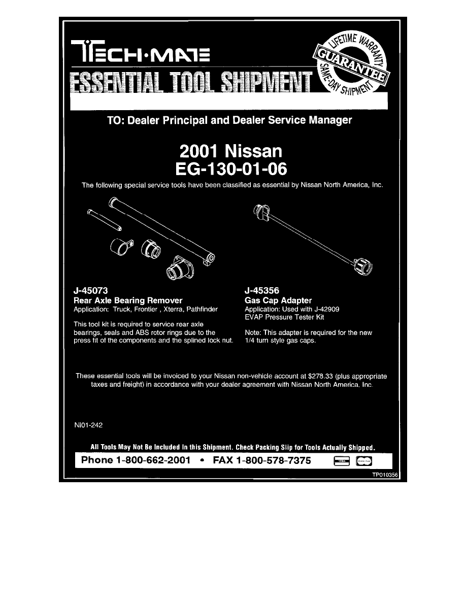 Nissan pathfinder technical service bulletin #10