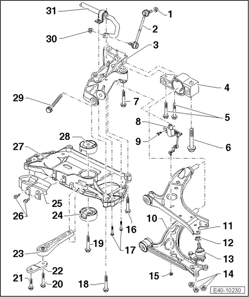 SEAT Manuals > Leon Mk2 > Running gear > Running gear, axles