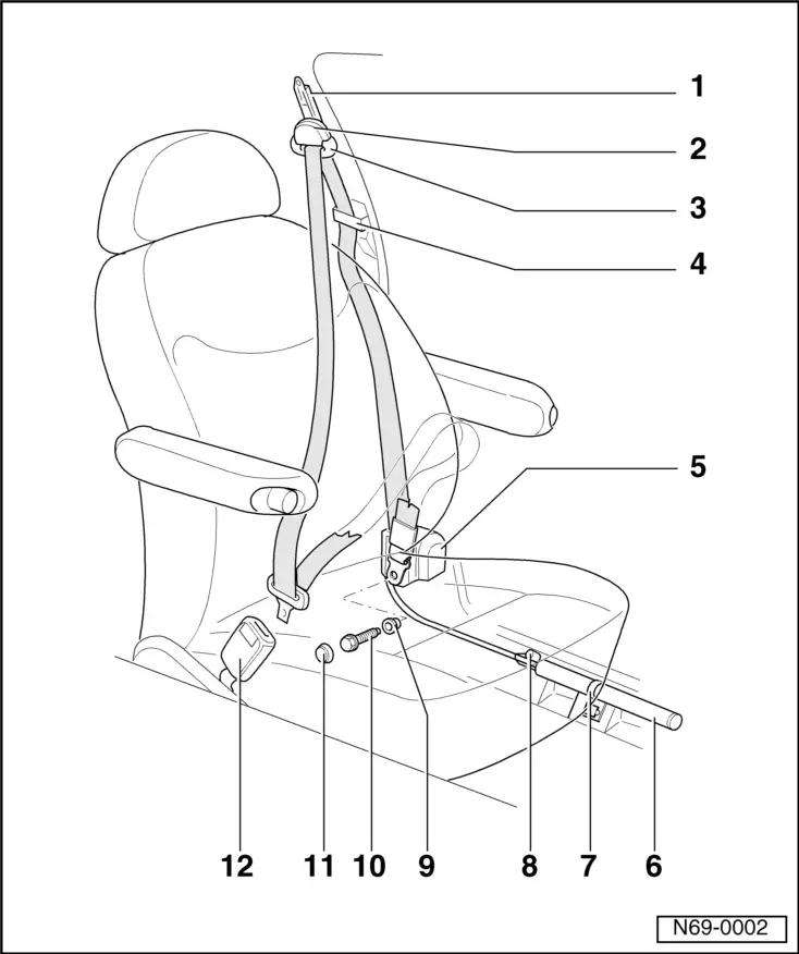 SEAT Manuals > Leon Mk2 > Body > General body repairs, interior > Passenger protection