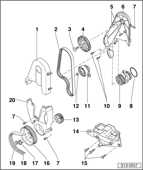 Skoda Manuals > Octavia Mk1 > Drive unit > 1.6 ltr./55 kW