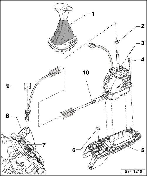 Skoda Manuals > Octavia Mk2 > Power transmission > Gearbox 0AM