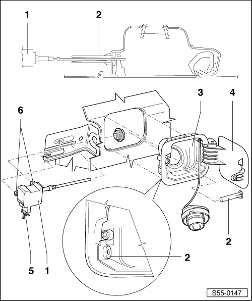 Skoda Manuals > Octavia Mk2 > Body > Body Work > flaps