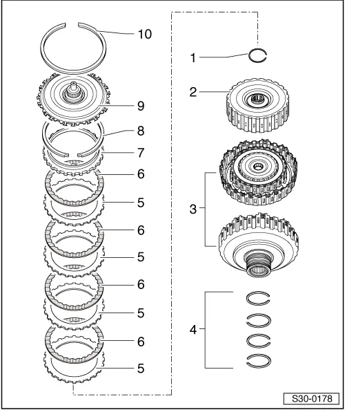 Skoda Manuals > Yeti > Power transmission > Gearbox 02EDSG