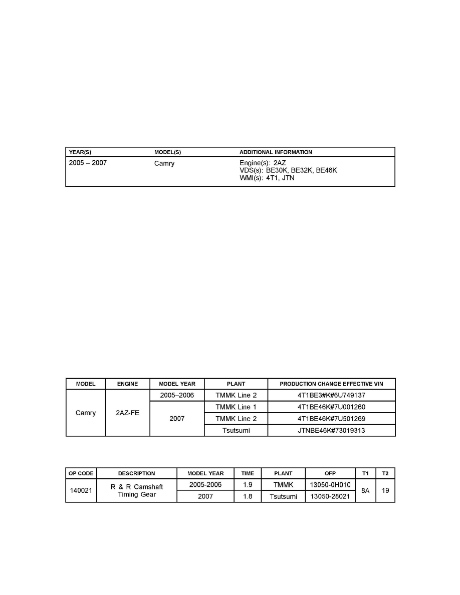 2007 toyota camry technical service bulletin #7