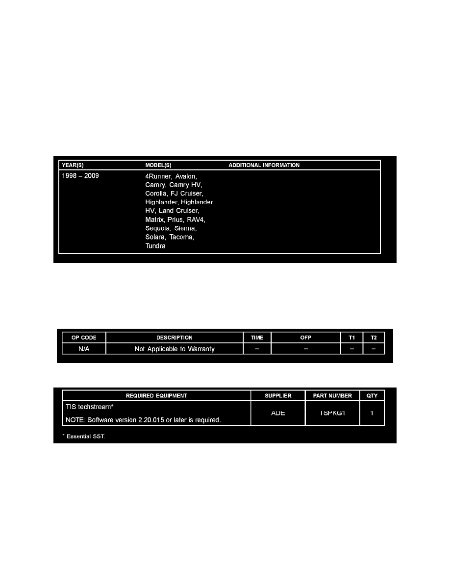 2008 toyota camry technical service bulletins #3