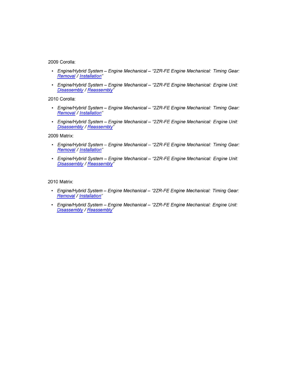 2006 toyota corolla technical service bulletin #7