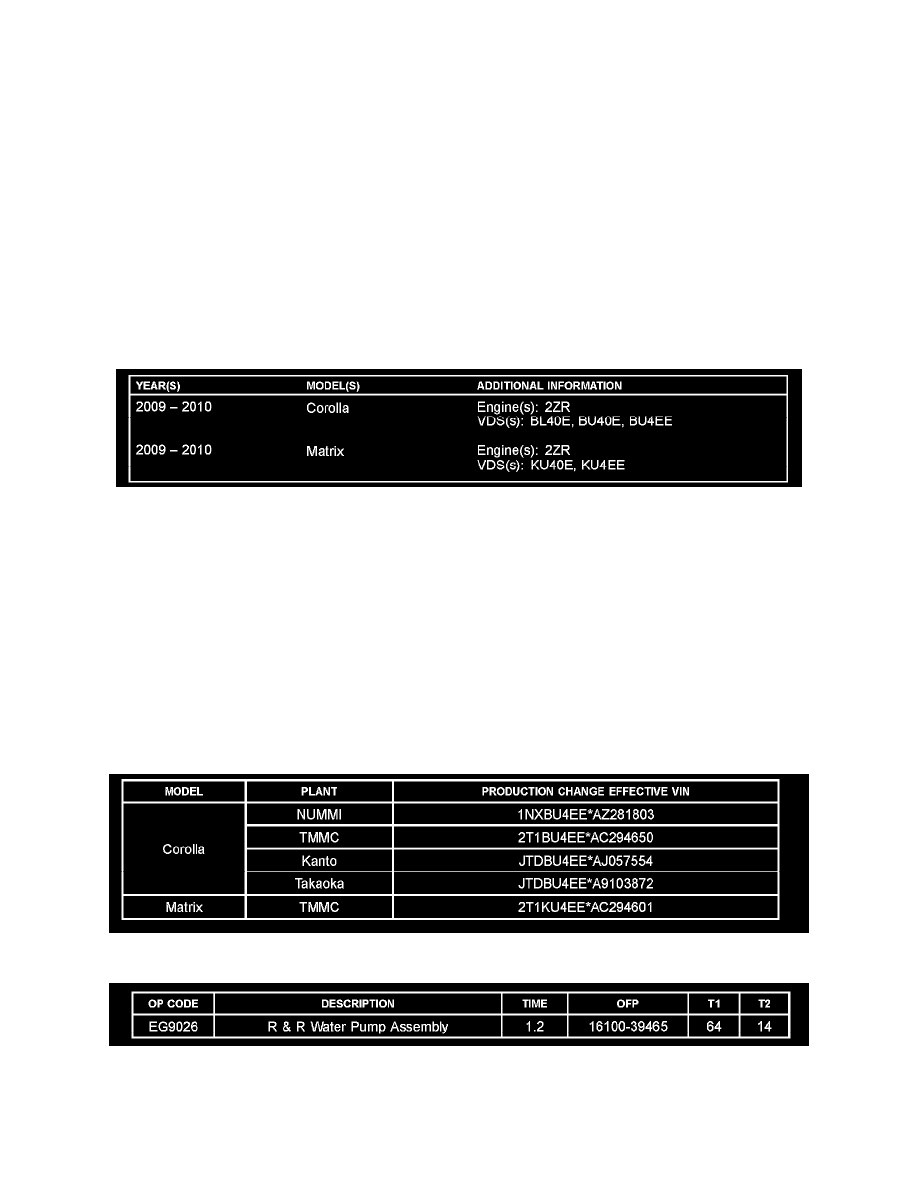 2009 toyota corolla service bulletins #4