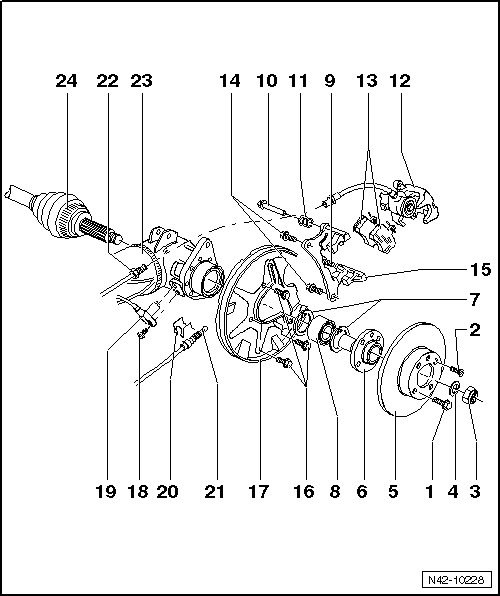 Volkswagen Manuals > Golf Mk2 > Running gear > Rear suspension
