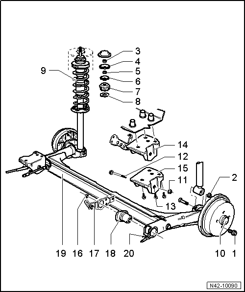 Volkswagen Manuals > Golf Mk2 > Running gear > Rear suspension