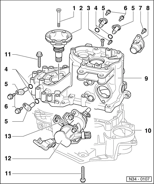 Volkswagen Manuals > Golf Mk3 > Power transmission > 5speed manual gearbox 02J