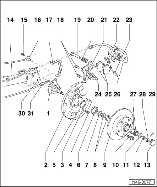 Volkswagen Workshop Manuals &gt; Golf Mk3 &gt; Running gear ...