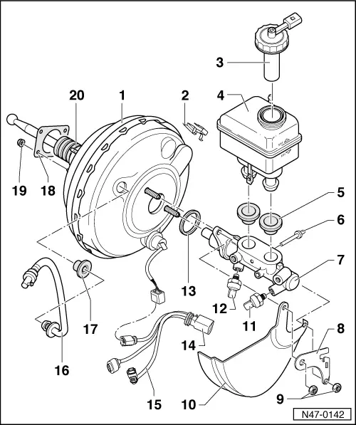Volkswagen Manuals > Golf Mk4 > Brake systems > Brakes