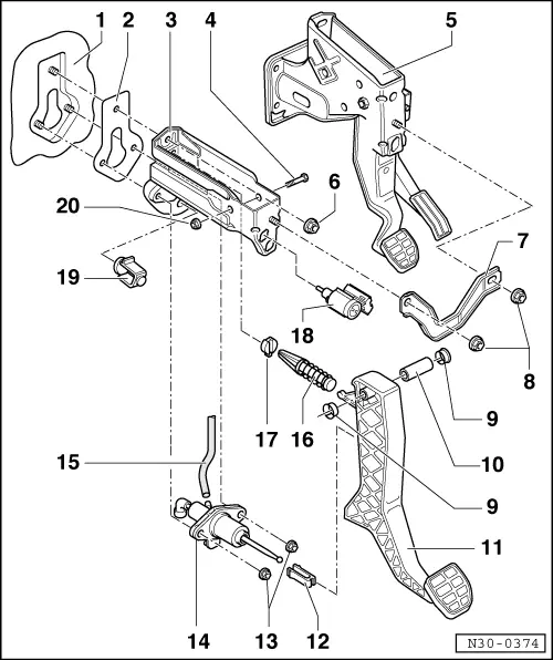 Part number for clutch pedal spring pivot? - TDIClub Forums