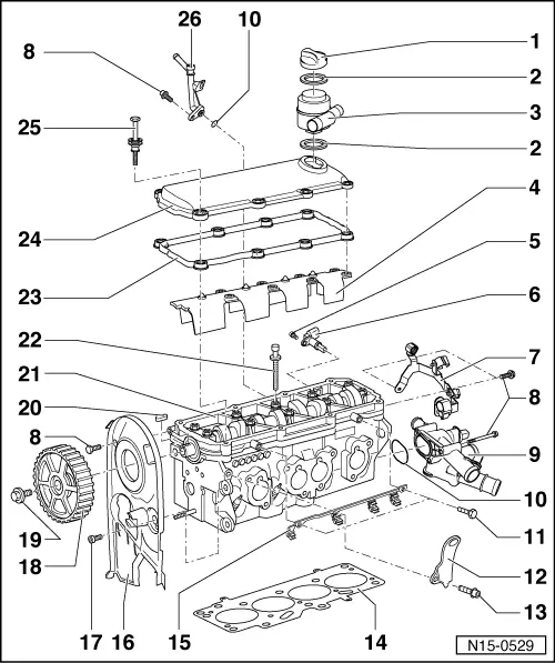 Volkswagen Workshop Manuals > Golf Mk4 > Power unit > 4-cylinder