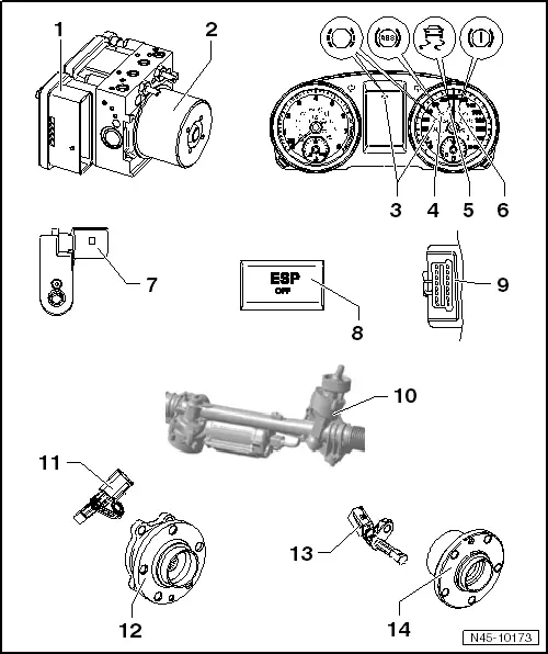 Volkswagen Manuals > Golf Mk6 > Brake systems > ABS, ADR, TCS