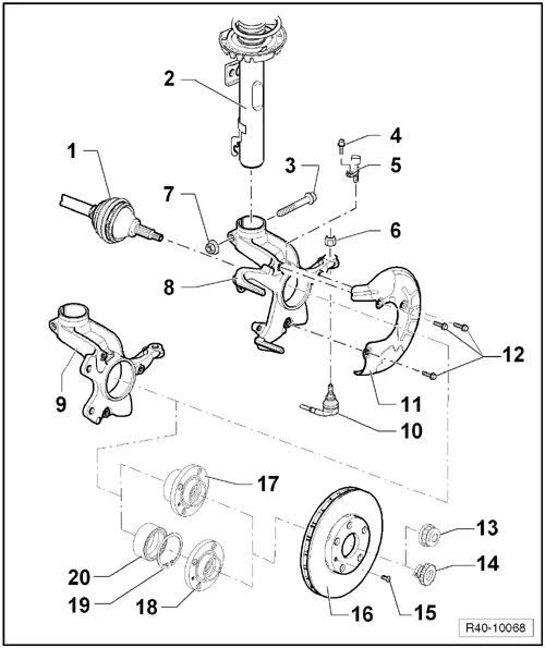 Volkswagen Manuals > Polo Mk4 > Running gear, axles, steering