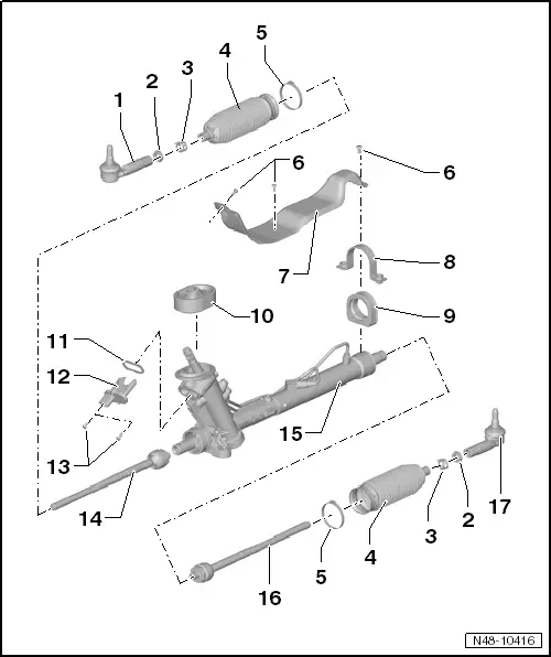 Volkswagen Manuals > Polo Mk5 > Running gear, axles, steering