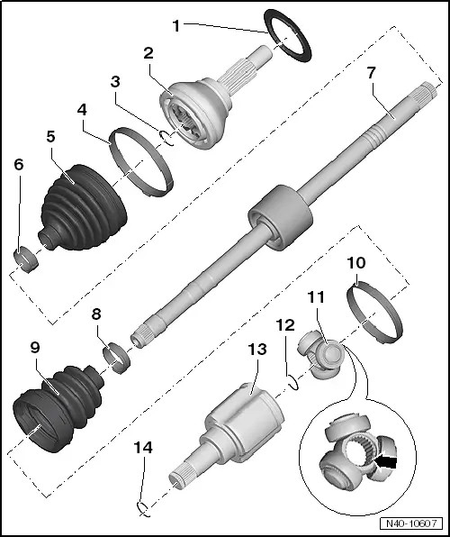 Volkswagen Manuals > Up! > Running gear, axles, steering