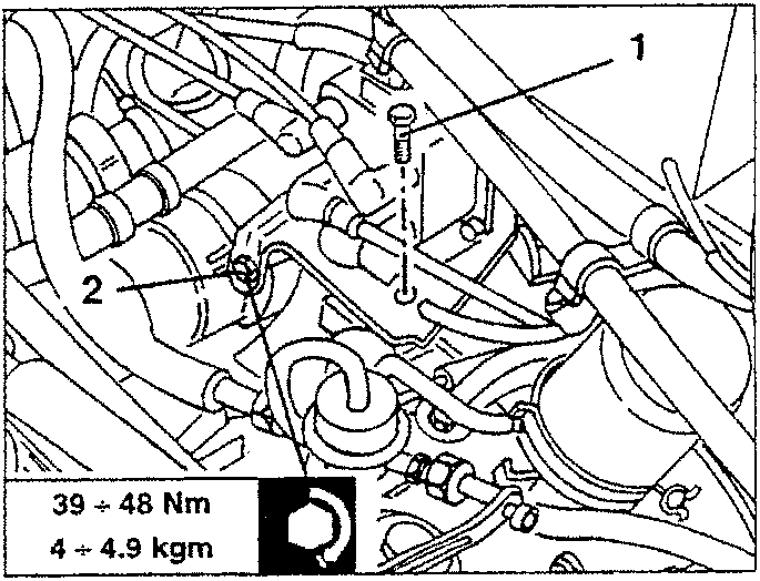 Starter motor mounting bolts