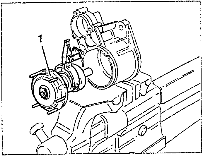 Diagram showing hammering starter coupling stop ring