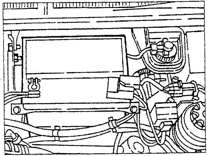 Battery location in engine compartment