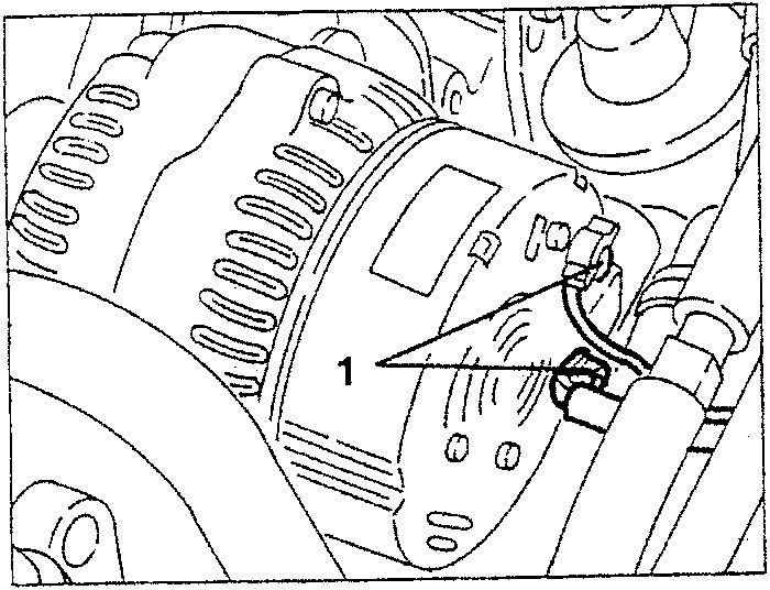 Alternator with electrical connections