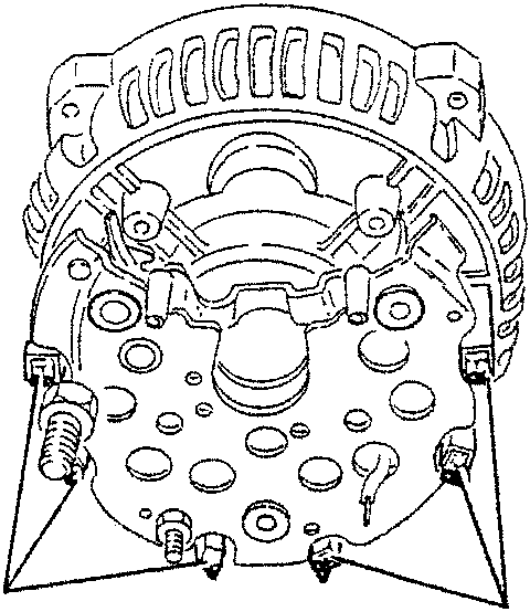 Stator with clamps