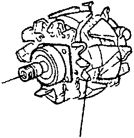 Rotor with bearings removed from drive side support