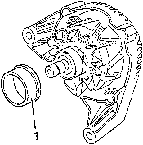 Centering ring removed from bearing