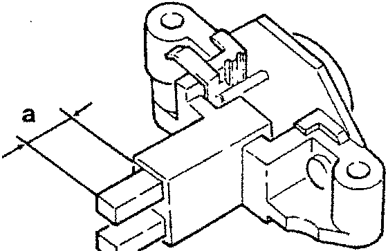 Brush protrusion dimension 'a' diagram