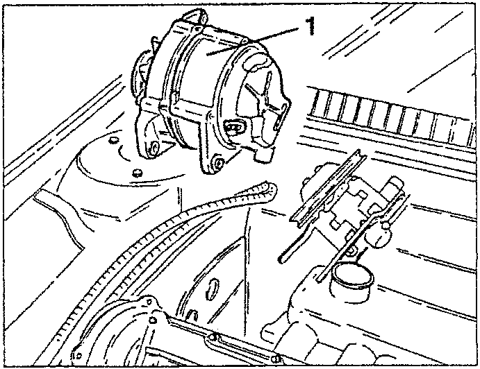 Alternator removal by pulling upwards