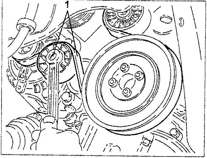 Engine components belt tensioner