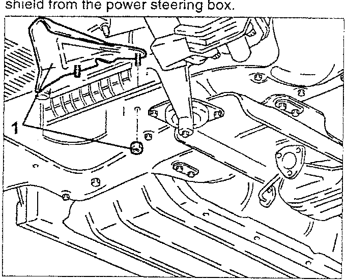 Heat shield removal from power steering box