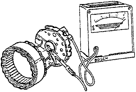 Tester connected to rectifier