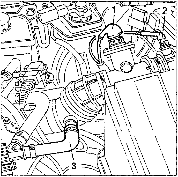 Engine bay showing electrical connections and pipes