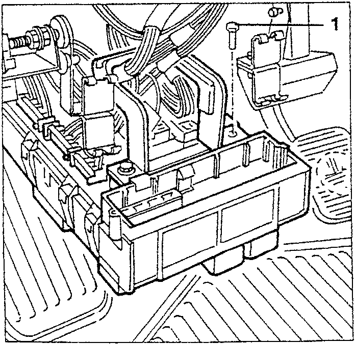 Car fuse box removal diagram with labeled components