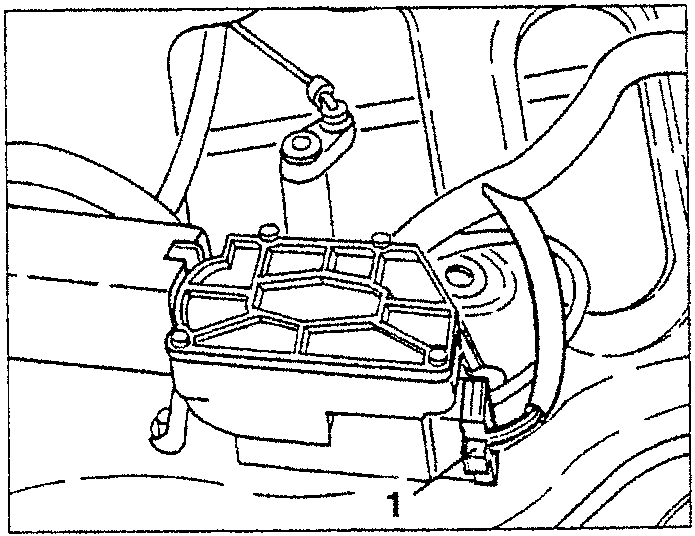 Close-up of rear-screen wiper motor with electrical connection