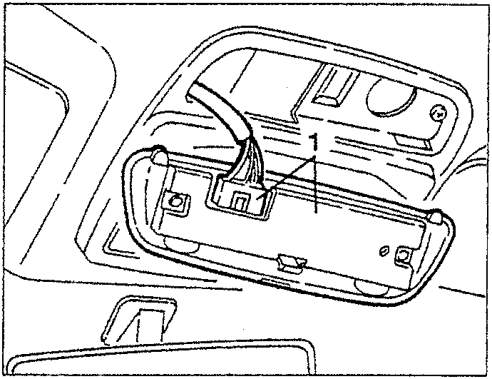 Illustrates removal of door mirror housing assembly