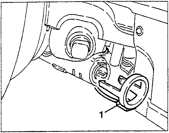 Illustrates removal of gear shift lever knob assembly