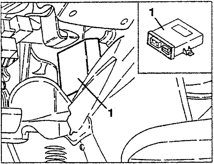Control unit removal illustration