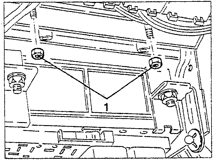 Power window control unit support with two nuts
