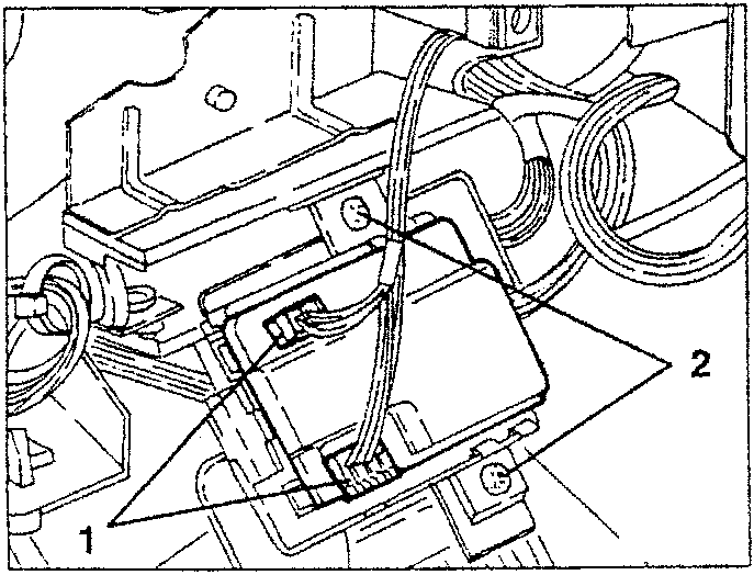 Power window control unit with electrical connections