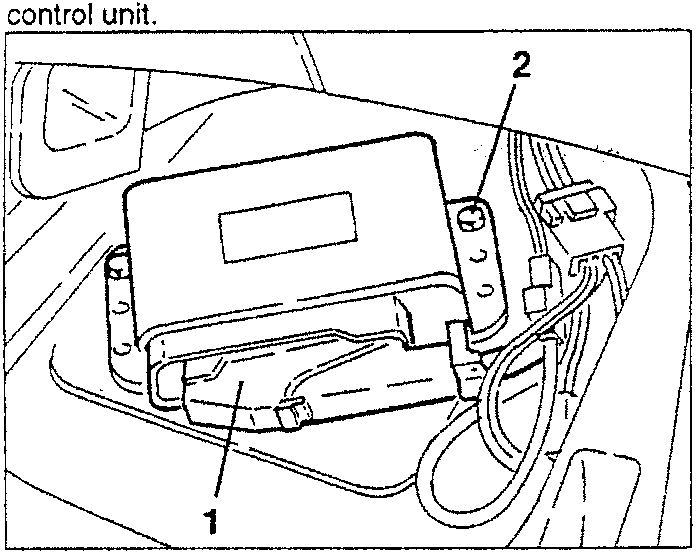 Control unit with wiring harness and mounting bracket