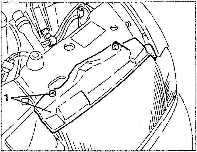Diagram showing removal of left front headlamp upper cover with screws labeled 1 and 2.