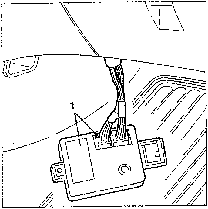 Close-up of the control unit with electrical connections.