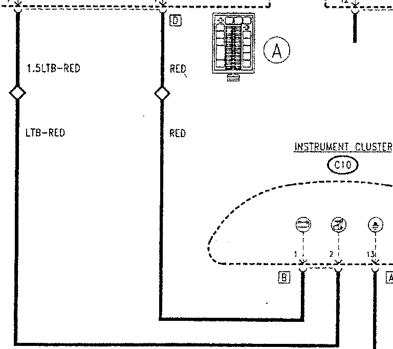 Instrument Cluster Wiring Diagram with Fuses and Connections