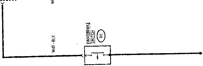 Wiring diagram section showing fusebox, brake fluid level switch, and handbrake switch connections.